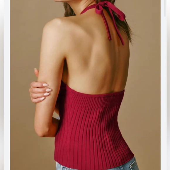 Reformation Delia Ribbed Halter - Picture 2 of 3